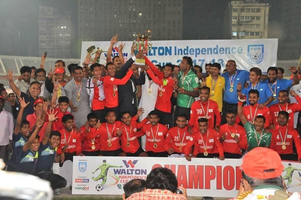 Arambagh Krira Sangha beat Chittagong Abahoni to win 2018 WALTON Independence Cup
