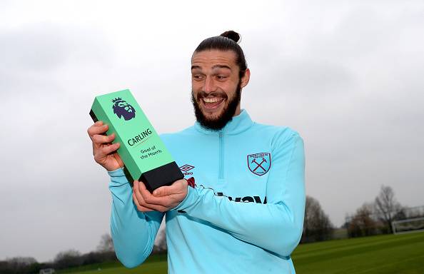 Andy Carroll, striker West Ham United.