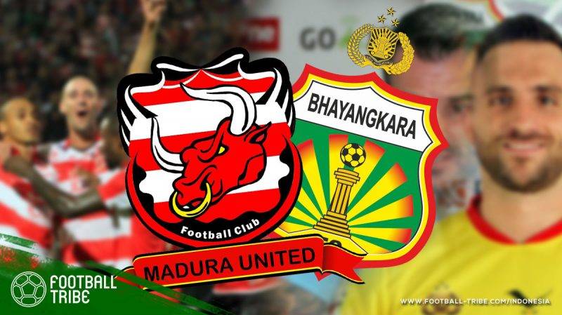 Madura United melawan Bhayangkara FC