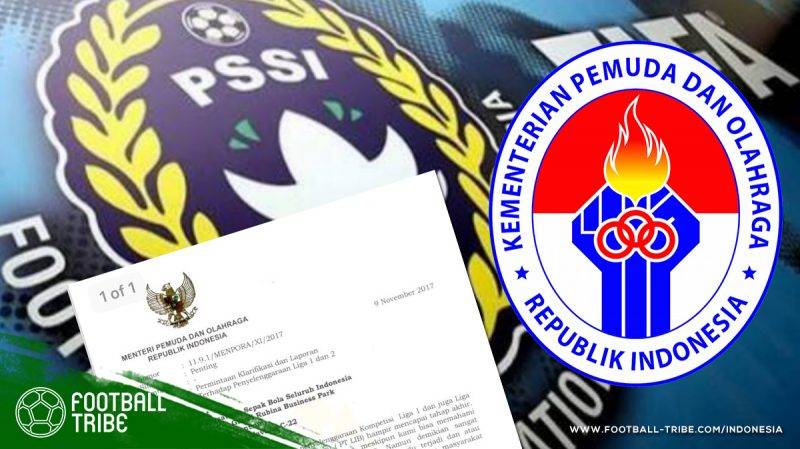surat yang dikirimkan pihak Kementerian Pemuda dan Olahraga