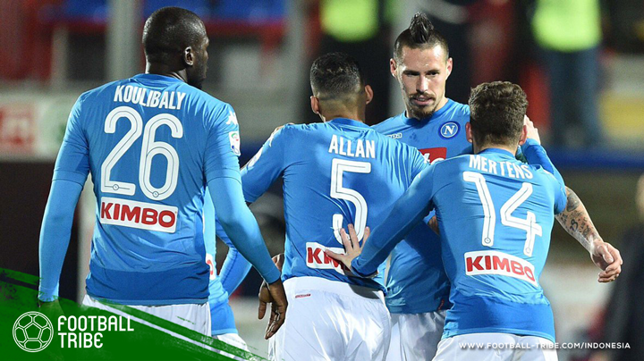 Napoli keluar sebagai juara paruh musim Serie A Italia 2017/2018