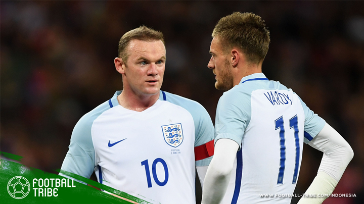 Wayne Rooney dan Jamie Vardy