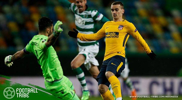 Griezmann Buang-Buang Peluang, Atletico Lolos Susah Payah ke Semifinal Liga Europa