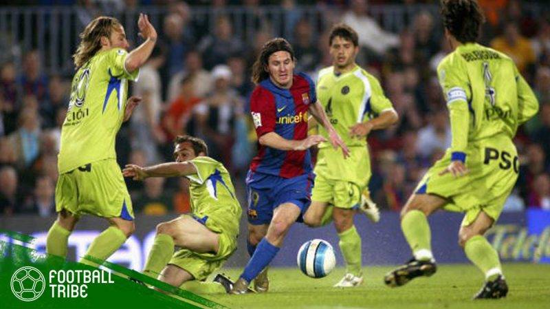 Messi yang berlari dari tengah