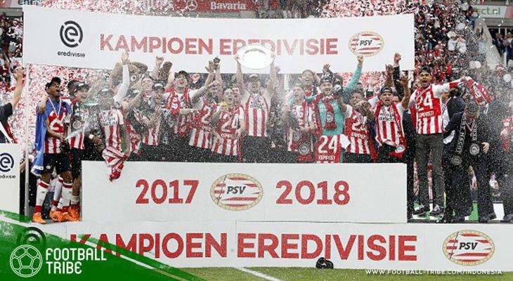 Lumat Ajax Amsterdam, PSV Eindhoven Juarai Eredivisie 2017/2018