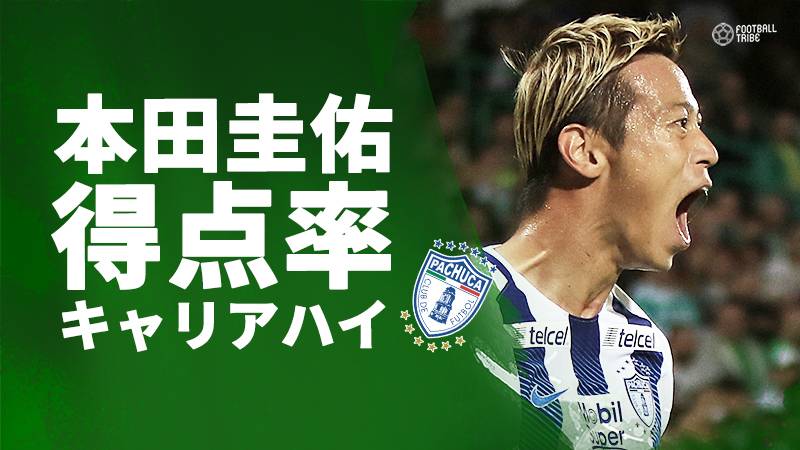 本田圭佑、キャリアハイの得点率。現地メディア「リーグで最も重要な選手」
