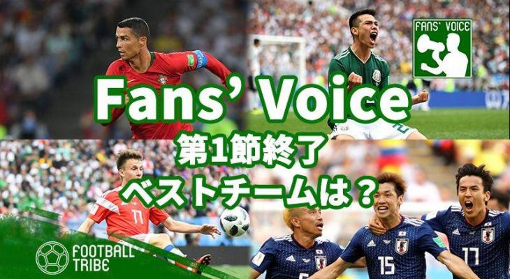 Fans Voice 第1節を終えた時点のベストチームは Football Tribe Japan