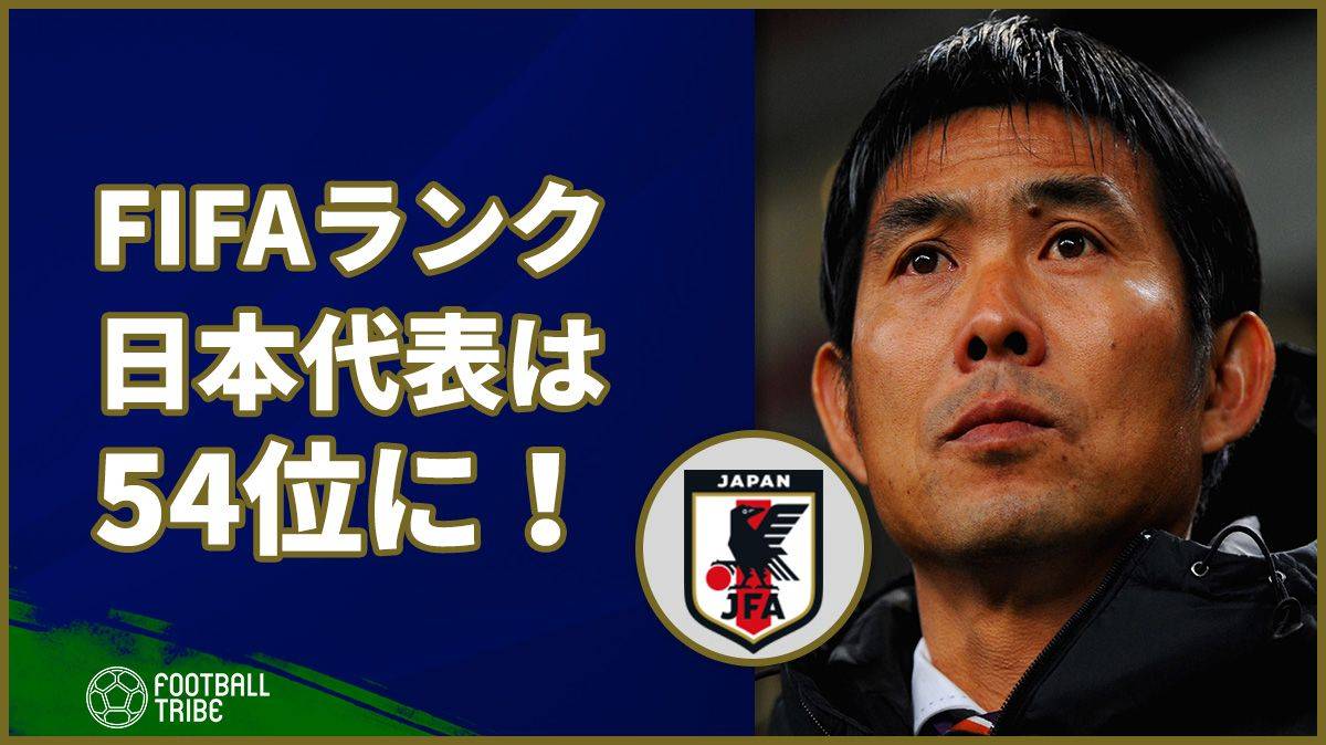 Fifaランク 日本代表は1つ順位を上げ54位に 1位はフランスとベルギー Football Tribe Japan
