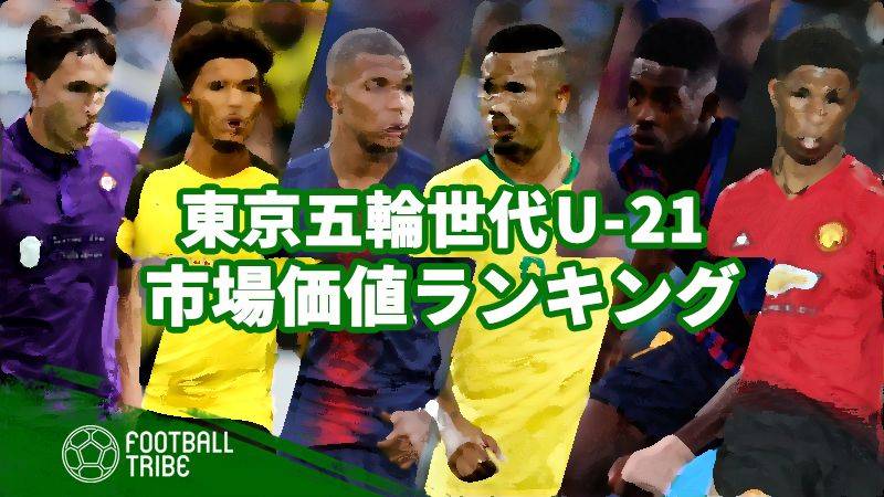 東京五輪世代の逸材たち。U-21市場価値ランキング
