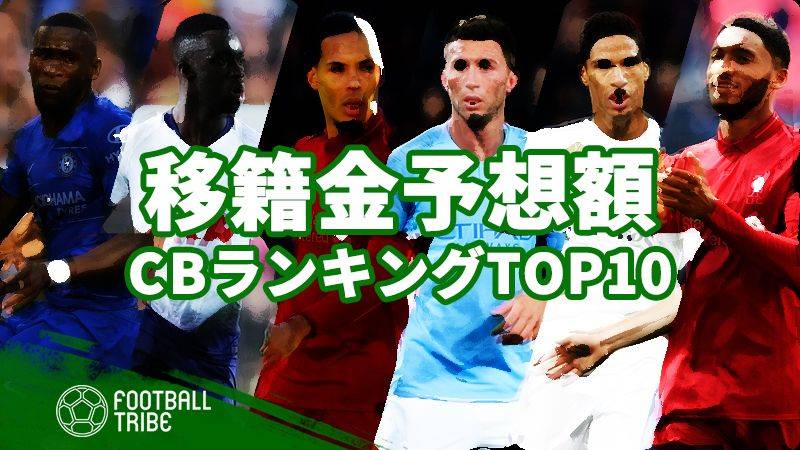 最も移籍金予想額の高い選手は？【CB編】