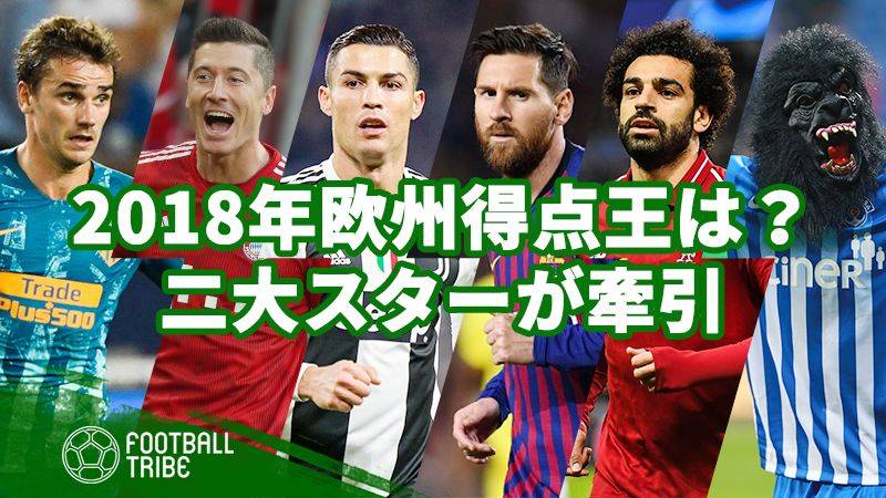 2018年の欧州得点王は？各国のスーパースターが勢揃い