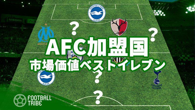 AFC加盟国の市場価値ベストイレブン！日本人選手は何名入る？