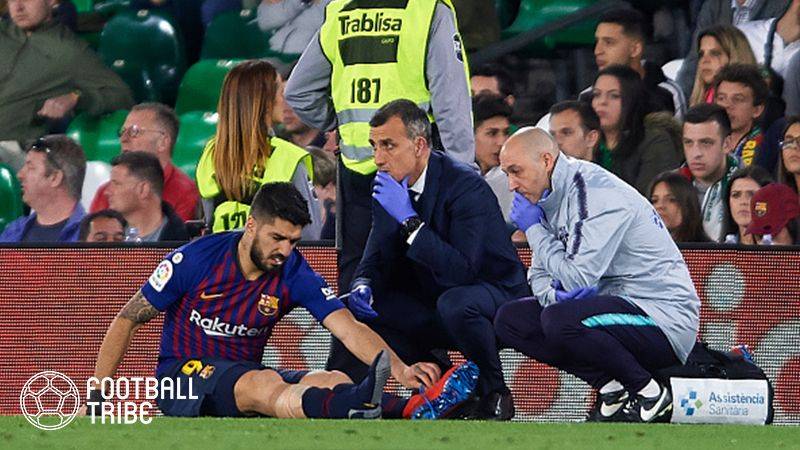 バルサ、スアレスの負傷を公式発表…