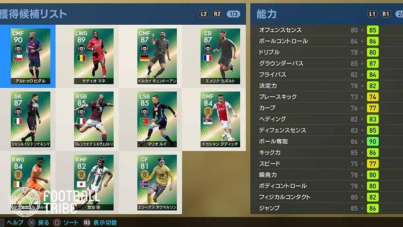 ウイイレ 引けたら勝ち組 今週のマイクラブfp 当たり選手はこいつらだ Football Tribe Japan