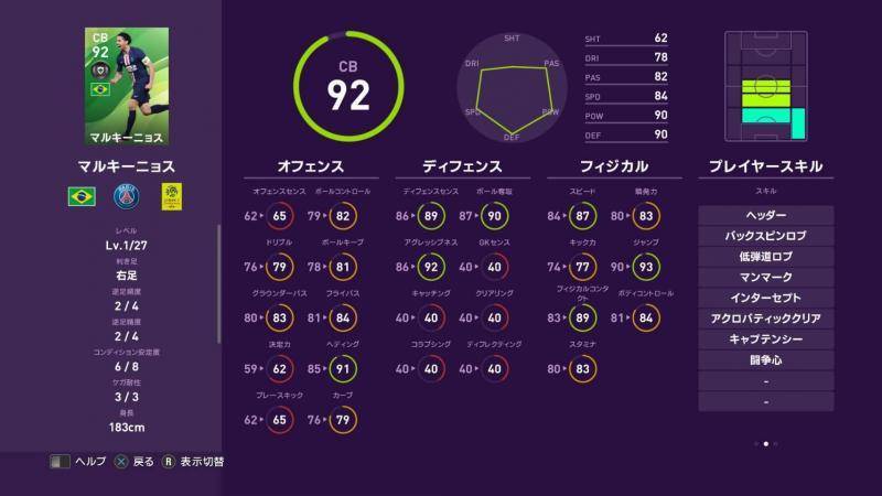 ウイイレ 今週のマイクラブpotw 万能マルキ ーニョスが登場 Football Tribe Japan