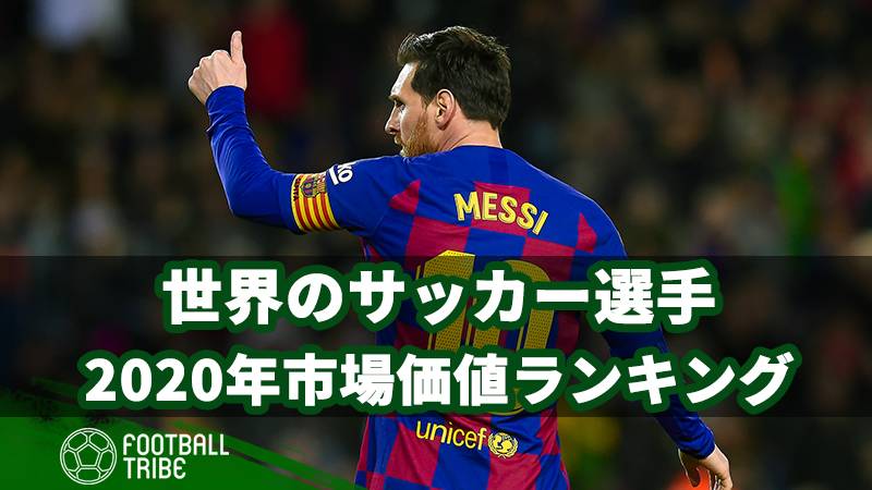 世界のサッカー選手 年の市場価値ランキング メッシは8位に陥落 Football Tribe Japan
