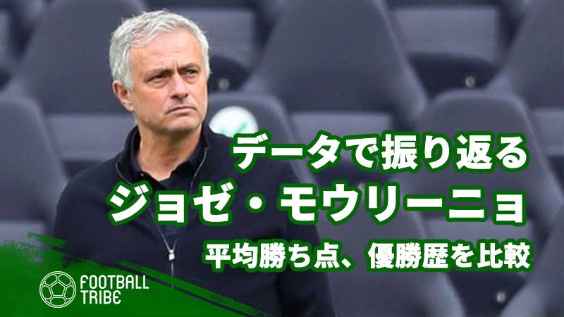 データで振り返るモウリーニョ 歴代で最も アレ が少なかった Football Tribe Japan