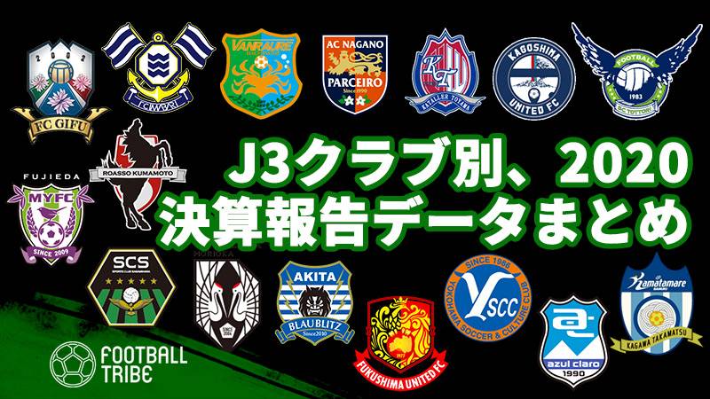 J3クラブ別 決算報告データまとめ 桁違いの赤字を出したのはあのクラブ Football Tribe Japan