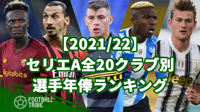 21 22 セリエa全クラブ別 選手年俸ランキング Football Tribe Japan