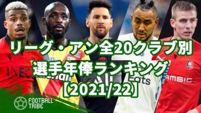 【2021/22】リーグ・アン全20クラブ別、選手年俸ランキング