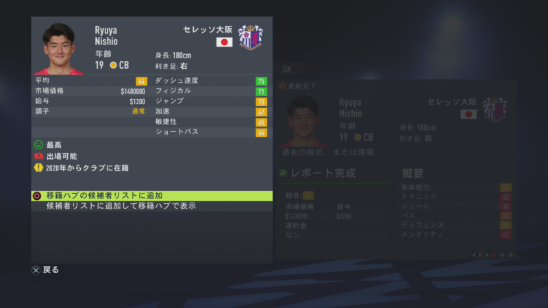 Fifa22キャリアモードで安価に獲得可能な10代の有能jリーガー5選 Football Tribe Japan