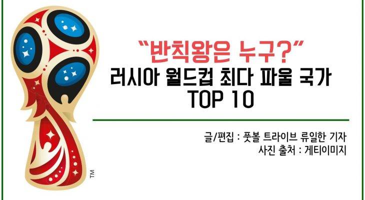 [카드 뉴스] “반칙왕은 누구?” 러시아 월드컵 최다 파울 국가 TOP 10