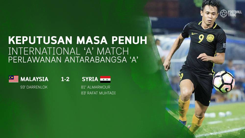 Video Highlights Perlawanan Persahabatan Antarabangsa Malaysia Vs Syria Football Tribe Malaysia 8947