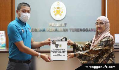 Pemain Terengganu beri sumbangan kepada Tabung Bantuan COVID-19 Negeri Terengganu