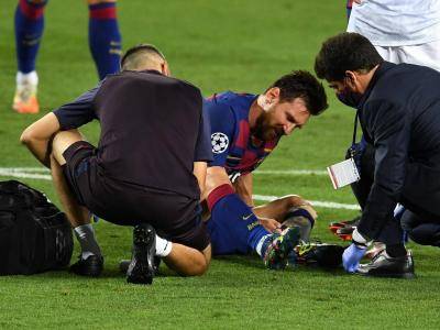 Messi’s sitting out training with foot injury sustained in Napoli win as precaution sweats Barcelona big time with Bayern Munich showdown just days away