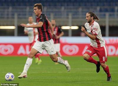 Daniel Maldini, 18-year-old son of club legend Paolo, scores his first senior goal for AC Milan in friendly win over Monza