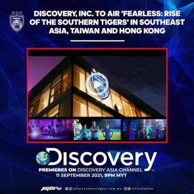 Discovery Channel to air JDT documentary Fearless: Rise of the Southern Tigers tomorrow