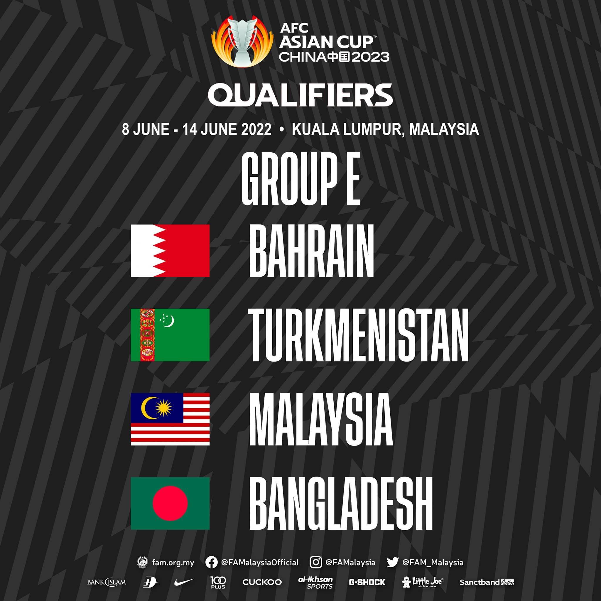 Kelayakan Piala Asia 2023: Harimau Malaya Bertemu Bahrain, Turkmenistan ...