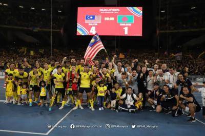 Ranking terbaru FIFA: Malaysia naik 7 anak tangga, kini di kedudukan 147 dunia