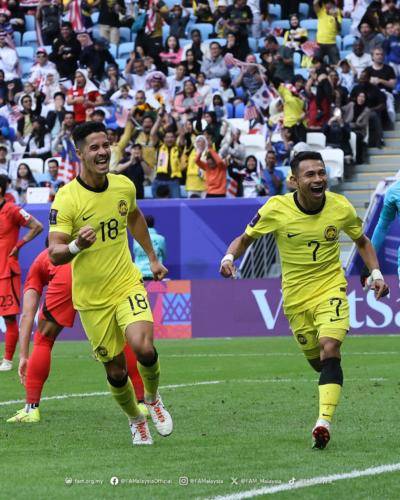 Malaysia jaringkan 3 gol lawan Korea Selatan
