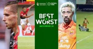 BEST & WORST: ยอดเยี่ยม-ยอดแย่ โตโยต้าไทยลีก 2017 นัดที่ 18