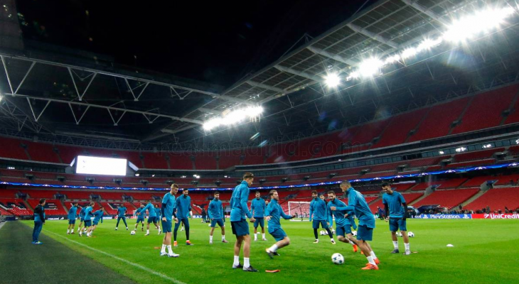 Chùm ảnh: Real Madrid tập luyện trên sân Wembley
