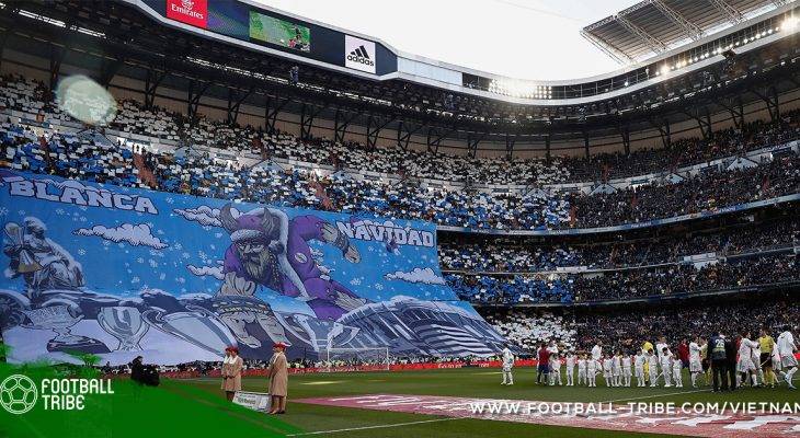 Real Madrid và tấm biểu ngữ mừng Giáng sinh