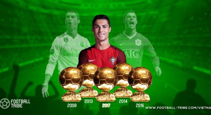 Cristiano Ronaldo giành danh hiệu Ballon d’Or 2017