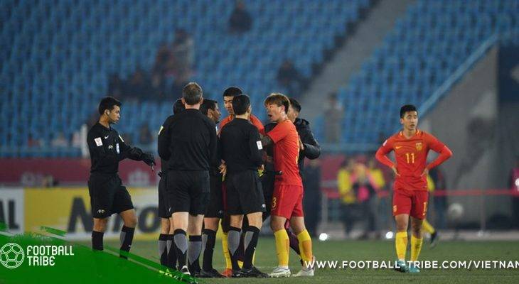 U23 châu Á: Trung Quốc khiếu nại trọng tài lên AFC