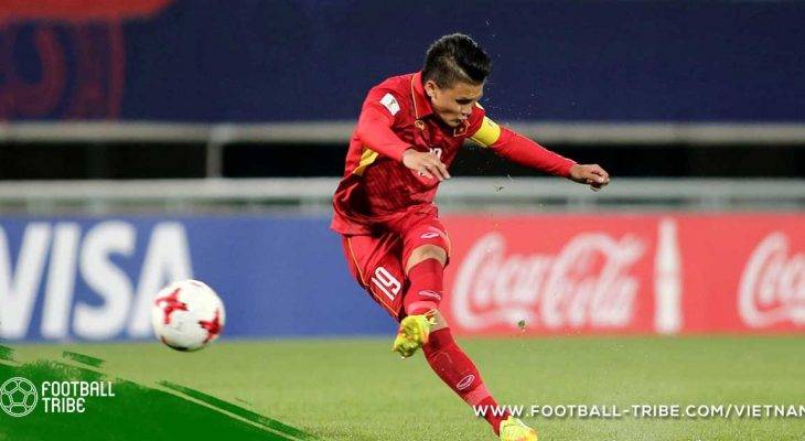 VIDEO: Siêu phẩm đá phạt của Quang Hải trong trận chung kết U23 châu Á