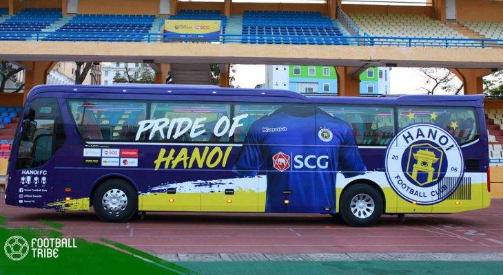 Hà Nội FC nâng tầm hình ảnh với xe di chuyển