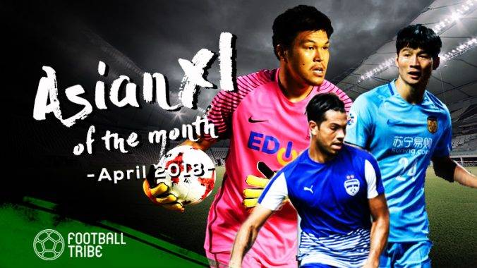 Đội hình tiêu biểu châu Á tháng Tư: Vinh danh tiền vệ của Hà Nội FC