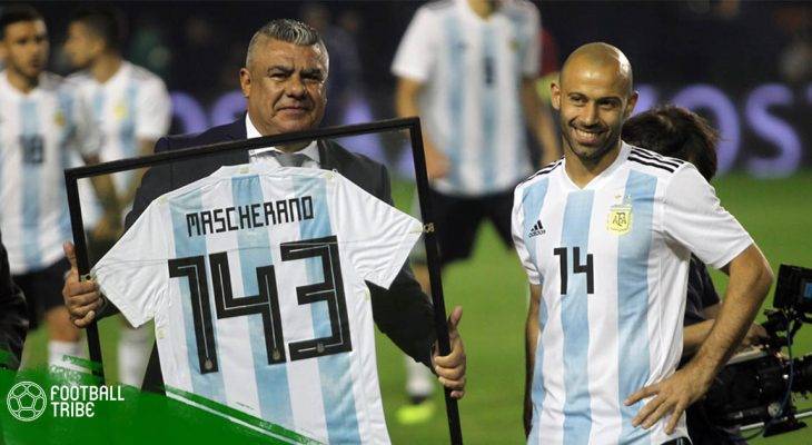 Javier Mascherano cân bằng kỉ lục với huyền thoại tuyển Argentina