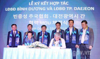Bình Dương và thành phố Daejeon (Hàn Quốc) hợp tác phát triển bóng đá