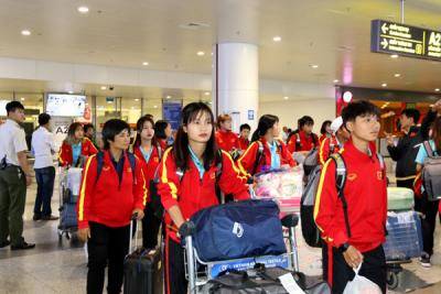 U19 nữ Việt Nam về nước sau vòng chung kết U19 nữ châu Á 2019