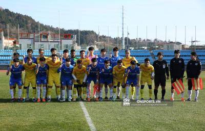 U23 Việt Nam hòa đối thủ sinh viên trong trận đầu tại Hàn Quốc